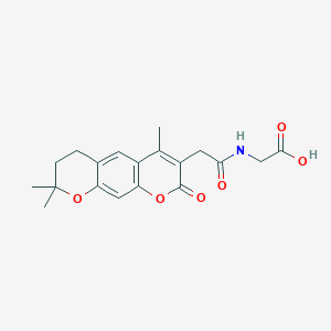 N-[(4,8,8-trimethyl-2-oxo-7,8-dihydro-2H,6H-pyrano[3,2-g]chromen-3-yl)acetyl]glycine