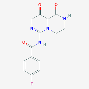 N-(1,9-dioxo-1,3,4,8,9,9a-hexahydro-2H-pyrazino[1,2-c]pyrimidin-6-yl)-4-fluorobenzamide