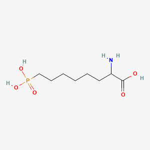 molecular formula C8H18NO5P B1219956 2-Amino-8-phosphonooctanoic acid CAS No. 81771-84-8