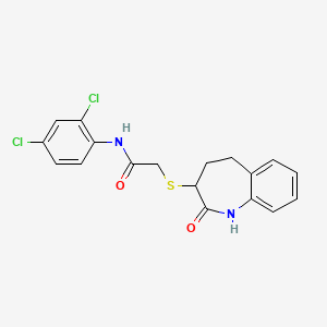 N-(2,4-dichlorophenyl)-2-[(2-hydroxy-4,5-dihydro-3H-1-benzazepin-3-yl)sulfanyl]acetamide