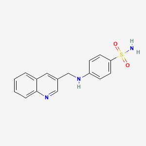 molecular formula C16H15N3O2S B1219972 4-((3-Quinolinylmethyl)amino)benzenesulfonamide CAS No. 62294-82-0