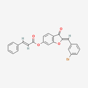 (2Z)-2-(3-bromobenzylidene)-3-oxo-2,3-dihydro-1-benzofuran-6-yl (2E)-3-phenylprop-2-enoate