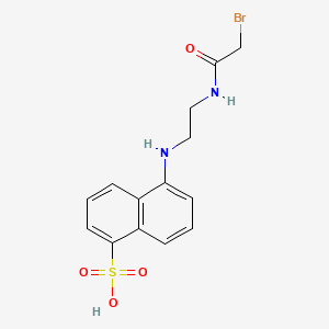 molecular formula C14H15BrN2O4S B1219977 N-Bromoacetyl-N'-(1-sulfo-5-naphthyl)ethylenediamine CAS No. 87376-15-6