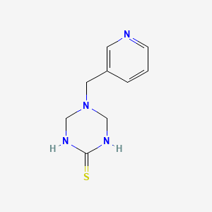 molecular formula C9H12N4S B1219978 5-(3-Pyridinylmethyl)-1,3,5-triazinane-2-thione 