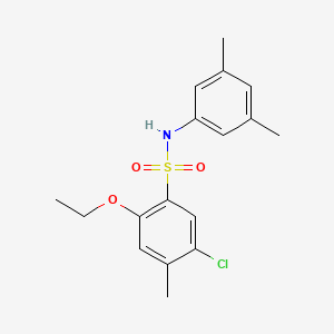 molecular formula C17H20ClNO3S B12199781 (3,5-Dimethylphenyl)[(5-chloro-2-ethoxy-4-methylphenyl)sulfonyl]amine 