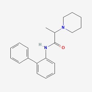 molecular formula C20H24N2O B12199790 N-{[1,1'-biphenyl]-2-yl}-2-(piperidin-1-yl)propanamide 