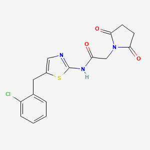 N-[5-(2-chlorobenzyl)-1,3-thiazol-2-yl]-2-(2,5-dioxopyrrolidin-1-yl)acetamide