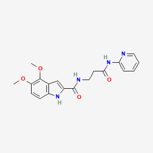 4,5-dimethoxy-N-[3-oxo-3-(pyridin-2-ylamino)propyl]-1H-indole-2-carboxamide