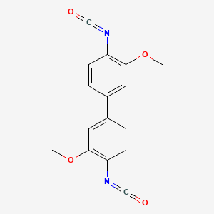 molecular formula C16H12N2O4 B1219987 3,3'-Dimethoxybenzidine-4,4'-diisocyanate CAS No. 91-93-0