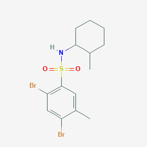 molecular formula C14H19Br2NO2S B12199891 [(2,4-Dibromo-5-methylphenyl)sulfonyl](2-methylcyclohexyl)amine 