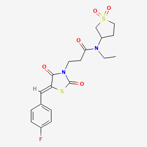 N-(1,1-dioxidotetrahydrothiophen-3-yl)-N-ethyl-3-[(5Z)-5-(4-fluorobenzylidene)-2,4-dioxo-1,3-thiazolidin-3-yl]propanamide