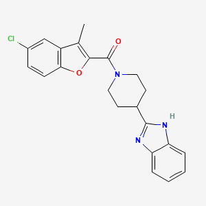 [4-(1H-benzimidazol-2-yl)piperidin-1-yl](5-chloro-3-methyl-1-benzofuran-2-yl)methanone