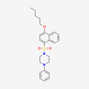 1-[(4-Pentyloxynaphthyl)sulfonyl]-4-phenylpiperazine