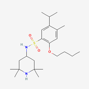 {[2-Butoxy-4-methyl-5-(methylethyl)phenyl]sulfonyl}(2,2,6,6-tetramethyl(4-pipe ridyl))amine