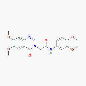 N-(2,3-dihydro-1,4-benzodioxin-6-yl)-2-(6,7-dimethoxy-4-oxo-3,4-dihydroquinazolin-3-yl)acetamide