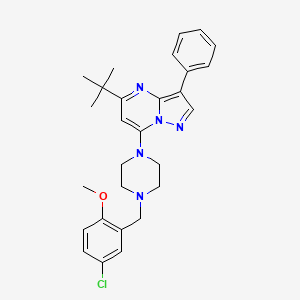 5-Tert-butyl-7-[4-(5-chloro-2-methoxybenzyl)piperazin-1-yl]-3-phenylpyrazolo[1,5-a]pyrimidine