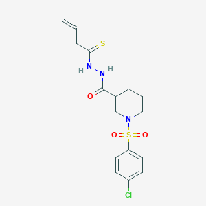 molecular formula C16H20ClN3O3S2 B12200198 N'-(but-3-enethioyl)-1-[(4-chlorophenyl)sulfonyl]piperidine-3-carbohydrazide 