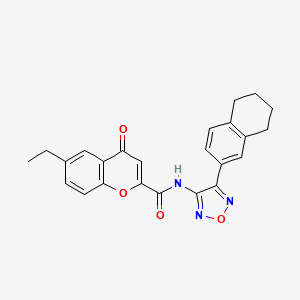 6-ethyl-4-oxo-N-[4-(5,6,7,8-tetrahydronaphthalen-2-yl)-1,2,5-oxadiazol-3-yl]-4H-chromene-2-carboxamide