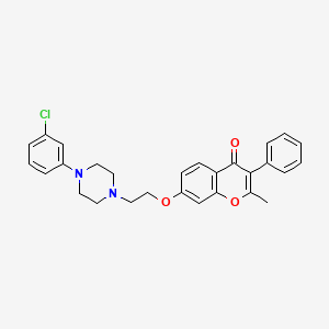 7-(2-(4-(3-chlorophenyl)piperazin-1-yl)ethoxy)-2-methyl-3-phenyl-4H-chromen-4-one