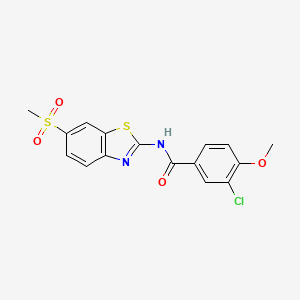 3-chloro-N-(6-methanesulfonyl-1,3-benzothiazol-2-yl)-4-methoxybenzamide