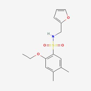 molecular formula C15H19NO4S B12200250 [(2-Ethoxy-4,5-dimethylphenyl)sulfonyl](2-furylmethyl)amine 