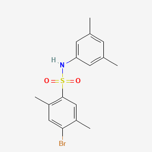 molecular formula C16H18BrNO2S B12200319 (3,5-Dimethylphenyl)[(4-bromo-2,5-dimethylphenyl)sulfonyl]amine 