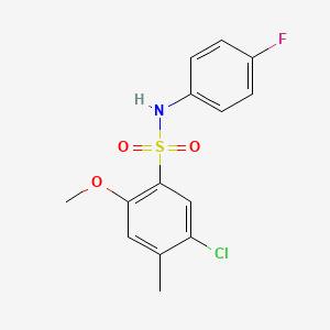 molecular formula C14H13ClFNO3S B12200334 5-chloro-N-(4-fluorophenyl)-2-methoxy-4-methylbenzenesulfonamide 