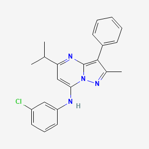 N-(3-chlorophenyl)-2-methyl-3-phenyl-5-(propan-2-yl)pyrazolo[1,5-a]pyrimidin-7-amine