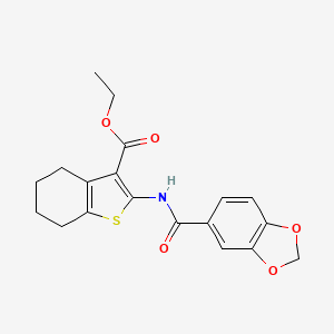 Ethyl 2-[(1,3-benzodioxol-5-ylcarbonyl)amino]-4,5,6,7-tetrahydro-1-benzothiophene-3-carboxylate