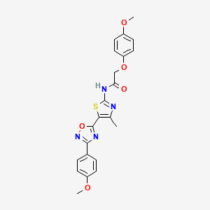 2-(4-methoxyphenoxy)-N-[(2Z)-5-[3-(4-methoxyphenyl)-1,2,4-oxadiazol-5-yl]-4-methyl-1,3-thiazol-2(3H)-ylidene]acetamide