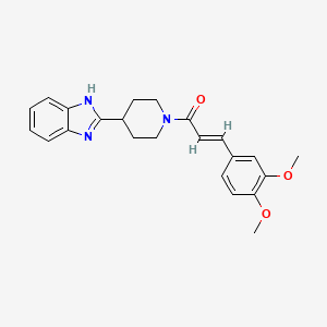 (2E)-1-[4-(1H-benzimidazol-2-yl)piperidin-1-yl]-3-(3,4-dimethoxyphenyl)prop-2-en-1-one