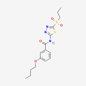 3-butoxy-N-[5-(propylsulfonyl)-1,3,4-thiadiazol-2-yl]benzamide