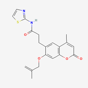 3-{4-methyl-7-[(2-methylprop-2-en-1-yl)oxy]-2-oxo-2H-chromen-6-yl}-N-(1,3-thiazol-2-yl)propanamide