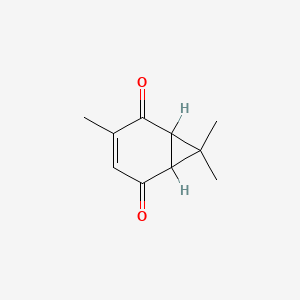 molecular formula C10H12O2 B1220045 3,7,7-Trimethylbicyclo[4.1.0]hept-3-ene-2,5-dione CAS No. 6617-34-1
