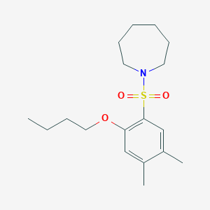 1-(2-Butoxy-4,5-dimethylbenzenesulfonyl)azepane