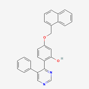 5-(Naphthalen-1-ylmethoxy)-2-(5-phenylpyrimidin-4-yl)phenol