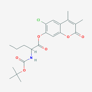 molecular formula C21H26ClNO6 B12200490 6-chloro-3,4-dimethyl-2-oxo-2H-chromen-7-yl N-(tert-butoxycarbonyl)norvalinate 