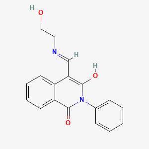 (4E)-4-[(2-hydroxyethylamino)methylidene]-2-phenylisoquinoline-1,3-dione