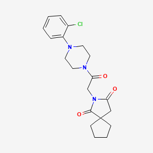 2-{2-[4-(2-Chlorophenyl)piperazin-1-yl]-2-oxoethyl}-2-azaspiro[4.4]nonane-1,3-dione