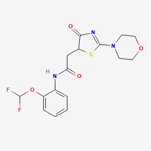 N-[2-(difluoromethoxy)phenyl]-2-[2-(morpholin-4-yl)-4-oxo-4,5-dihydro-1,3-thiazol-5-yl]acetamide