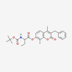 3-benzyl-4,8-dimethyl-2-oxo-2H-chromen-7-yl 2-[(tert-butoxycarbonyl)amino]butanoate