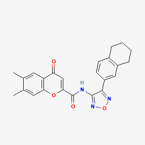 6,7-dimethyl-4-oxo-N-[4-(5,6,7,8-tetrahydronaphthalen-2-yl)-1,2,5-oxadiazol-3-yl]-4H-chromene-2-carboxamide