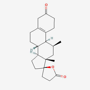 molecular formula C22H30O3 B1220067 3-(3-Oxo-11beta-methyl-17beta-hydroxyestr-5(10)-en-17alpha-yl)propionic acid gamma-lactone CAS No. 24130-06-1