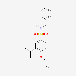 {[3-(Methylethyl)-4-propoxyphenyl]sulfonyl}benzylamine