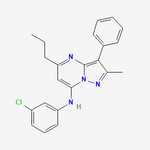 N-(3-chlorophenyl)-2-methyl-3-phenyl-5-propylpyrazolo[1,5-a]pyrimidin-7-amine