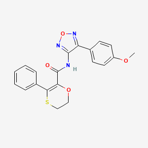 molecular formula C20H17N3O4S B12200699 N-[4-(4-methoxyphenyl)-1,2,5-oxadiazol-3-yl]-3-phenyl-5,6-dihydro-1,4-oxathiine-2-carboxamide 