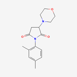 molecular formula C16H20N2O3 B12200707 1-(2,4-Dimethylphenyl)-3-morpholin-4-ylazolidine-2,5-dione 