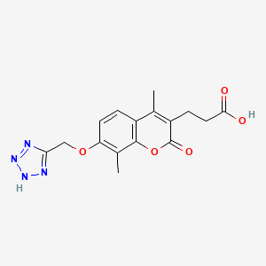 3-[4,8-dimethyl-2-oxo-7-(1H-tetrazol-5-ylmethoxy)-2H-chromen-3-yl]propanoic acid