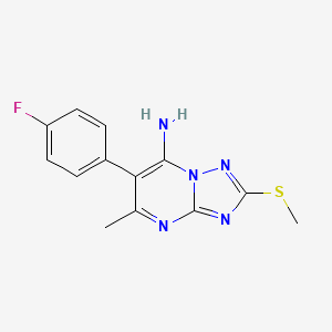 6-(4-Fluorophenyl)-5-methyl-2-(methylsulfanyl)[1,2,4]triazolo[1,5-a]pyrimidin-7-amine