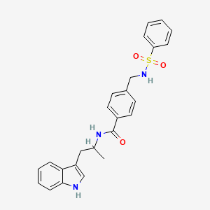 N-[1-(1H-indol-3-yl)propan-2-yl]-4-{[(phenylsulfonyl)amino]methyl}benzamide